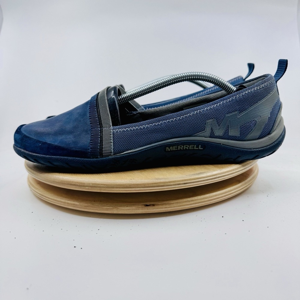Merrell Enlighten Awake Shoes Womens 9 Blue Flats Comfort Slip On J68926